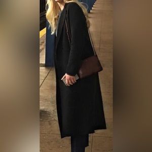 Sandro - size 40 wool suit-style black coat in great condition